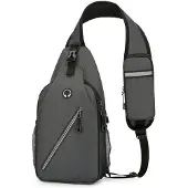 INF Multifunctionele crossbody-schoudertas voor heren DarkGrey