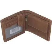 Oi Hunter bruine leren heren portemonnee voor heel veel pasjes / Hunter bruine billfold zeer uitgebreid / heren beurs RFID SAFE / bruin leer / 111H