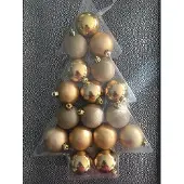 Timstor 17 Kerstballen Goud 5cm onbreekbaar