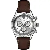 Versace Watches herenhorloge, chronograaf, klassiek model, VEV700119, met leren band