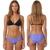 Sarcia.eu Blauw slipje, broekje van een zwempak, damesonderbroekje voor het zwembad, strand, bikini met geometrisch patroon
