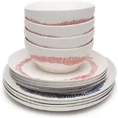 Serax Ottolenghi Feast Serviesset Wit/Blauw/Rood (13 delig) 4 personen