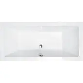 Besco QUADRO ligbad 175 x 80 cm wit met acrylpaneel met hoofdsteun