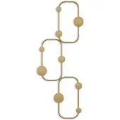 CALICOSY Wandkapstok met 6 afgeronde haken in zwart metaal h70 cm lizzard