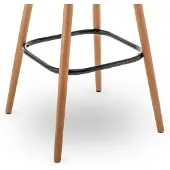 CALICOSY - Lot de 2 chaises de bar marron L51 cm - LOFT