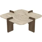 CALICOSY Vierkant salontafel met afgeronde randen l90 cm luma