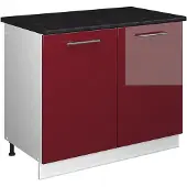 Vicco Wastafelkast Fame-Line Bordeauxrode hoogglans/Wit 100 cm, WB Antraciet, Model 61917
