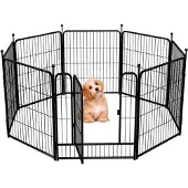 Trekker voor puppy's, model Strong M, met 8 panelen, afmetingen 80x77 cm