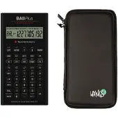 Texas Instruments TI-BA II Plus incl. WYNGS Beschermhoes Zwart - Financiële Rekenmachine - Basis Pakket