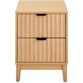 CALICOSY Nachtkastje met 2 lades en geribbelde fronten h52 cm bologne