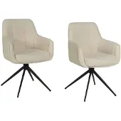 WEBER INDUSTRIES Set van 2 LINEA draaistoelen / Beige