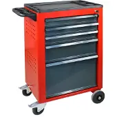 ADB Werkplaatswagen BASIC, 5 schuifladen, rood