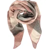 Kumixi Sjaal 'Karo' donkergrijs / rosé / offwhite
