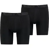 Puma Sport Lange Boxershorts voor Heren, Zwart, Maat 3
