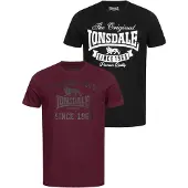Lonsdale Shirt 'Torbay' olijfgroen / bordeaux / zwart / wit