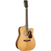 Cort GOLD DC6 Natural Gloss elektrisch-akoestische westerngitaar met softcase