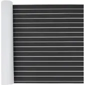 vidaXL Bootmat Gestreept Donkergrijs en Wit 240 x 90 cm EVA