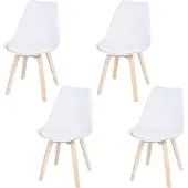 CALICOSY - Design stoelen met Emy kussens - set van 4