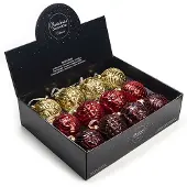 Décoris Kerstballen set | | Ø 10 cm | 12 stuks (3-kleurig)