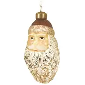 Décoris Kerstman kerst ornament | | 2 stuks (Glas)