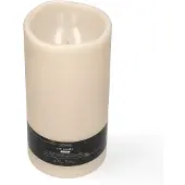 Lumineo Led kaars voor buiten | | Ø 12.5 x 25 cm (Vlameffect, Creme)