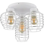 Globo Plafondlamp Nesa, dimbaar, wit / opaal, Woon-/ Eetkamer, metaal, plafondlamp