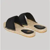 Superdry Canvas Espadrille Overlay Slippers Zwart Grootte: 38