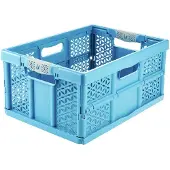 Keeeper Professionele inklapbare opbergbox 'eco lea', 32 liter, hemelsblauw