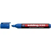 Edding Permanent marker 330, met wigvormige punt, 1-5 mm, 10 stuks, blauw