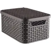 Curver - Style mandje S + deksel Donker bruin
