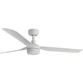 Faro Plafondventilator Punt M DC LED lamp wit, wit / opaal, Woon-/ Eetkamer, metaal, Modern