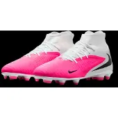 Nike Phantom 6 High Club Gras / Kunstgras Voetbalschoenen (MG) Wit Felroze Zwart