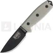 ESEE Model 3 survivalmes 3MIL-P-B zwarte schede + riemclip en MOLLE-back