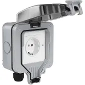 Q-Link Stopcontact voor buiten | | 1-voudig (Wifi, Randaarde, Grijs)