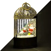 Lumineo Kerstlantaarn met kerstman en sneeuwpop | | 23.7 cm