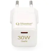 Q-Master GaN Mini snellader | | 30W (USB C, Wit)