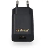 Q-Master Oplader | | 5W (USB A, Zwart)