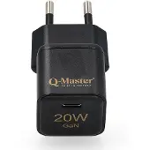 Q-Master GaN Mini snellader | | 20W (USB C, Zwart)