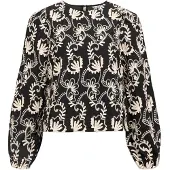 Object Blouse 'OBJMya' zwart / wit