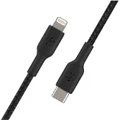 Belkin Usb-c Naar Lightning Oplaadkabel Gevlochten 2 M Met Snelladen Voor Iphone - Zwart