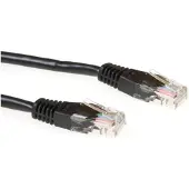 ACT Zwarte 10 meter U/UTP CAT6 patchkabel met RJ45 connectoren IB8910