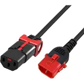 ACT C13 (met ) - C14 (met ) stroomkabel voor UPS/PDU - 3x 1.00mm / zwart - 3 meter