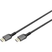 Digitus DB-340201-020-S DisplayPort-kabel DisplayPort Aansluitkabel DisplayPort-stekker 2 m Zwart Afgeschermd (drievoudig), Flexibel, Halogeenvrij, Rond