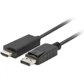 Lanberg CA-DPHD-11CC-0018-BK Kabeladapter DisplayPort HDMI Schwarz