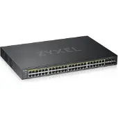 Zyxel GS1920-48HP V2 Smart Managed Switch 44x Gigabit Ethernet en 4x GbE/SFP Combo (48x PoE+, max. 375 Watt), 2x 10 Gbit/s SFP+.