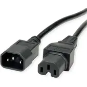 Value Stroomkabel IEC320/C14 male - C15 female, H05RN-F, zwart, 0,5 m