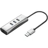 Value USB 3.2 Gen 1 naar Gigabit Ethernet Converter + 3 poorts USB hub
