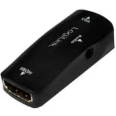 Logilink CV0108 HDMI Adapter [1x HDMI-bus - 1x VGA-bus] Zwart 0.004 m