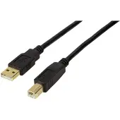 Logilink UA0264 USB-kabel USB 2.0 10 m USB A USB B Zwart