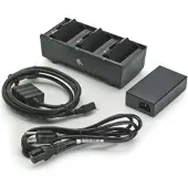 Zebra Acculader met 3 sleuven ZQ300-serie inclusief netadapter en EU-netkabel, Acculader